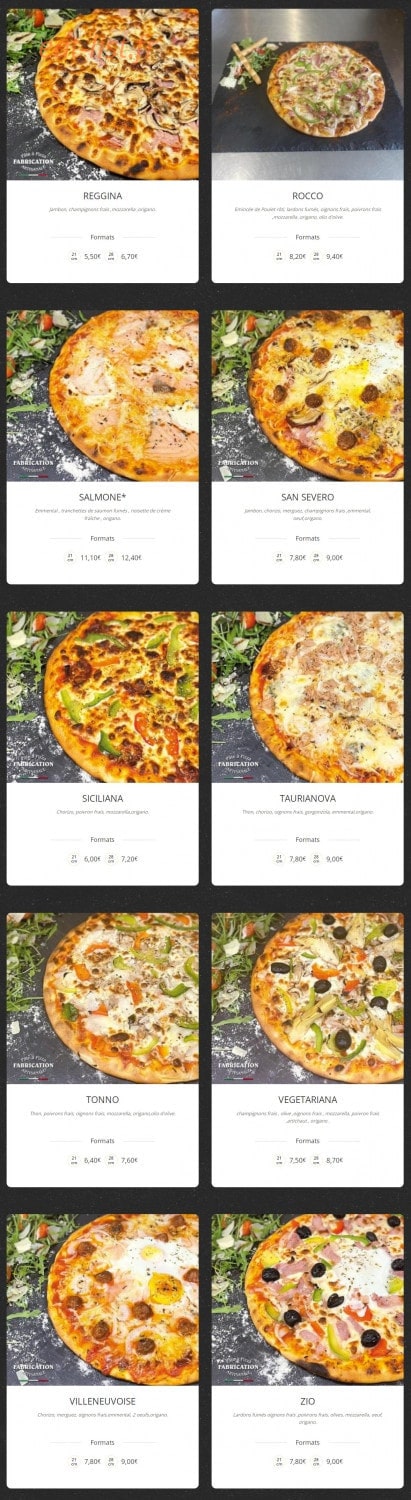Pizza Zio — carte page 4