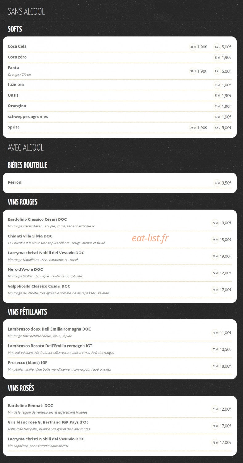 Pizza Zio — carte page 10