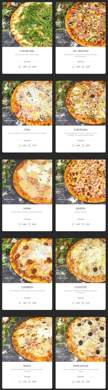 Pizza Zio — carte page 2