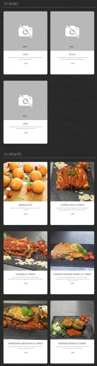 Pizza Zio — carte page 8