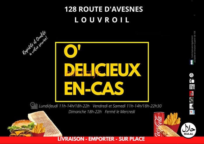 Carte et menu O&amp;#039;Delicieux En-Cas Louvroil