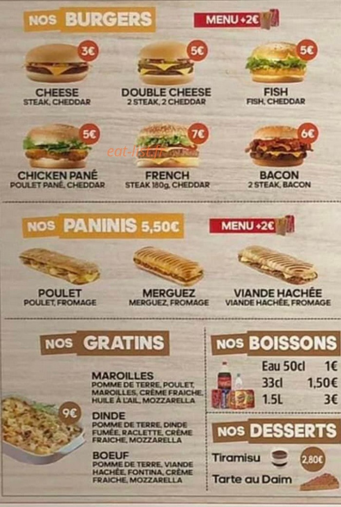 Régal food — carte page 4