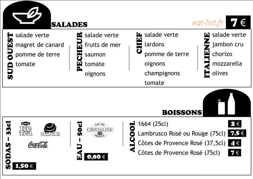 Pizza Feu de Bois — carte page 2