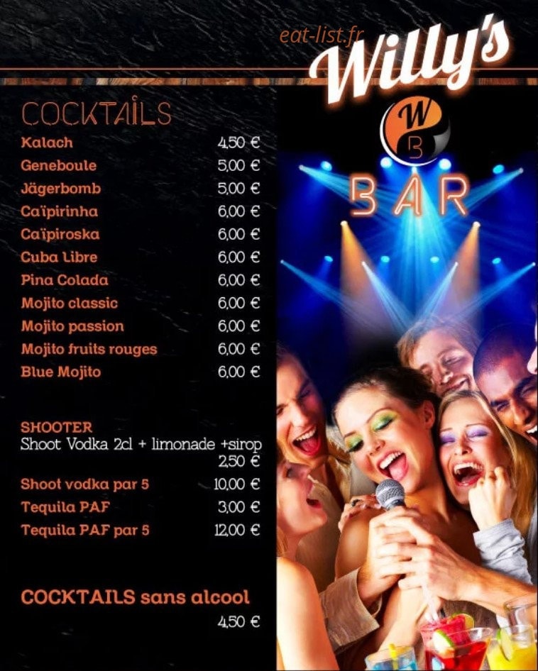 Willy's frites — carte page 5