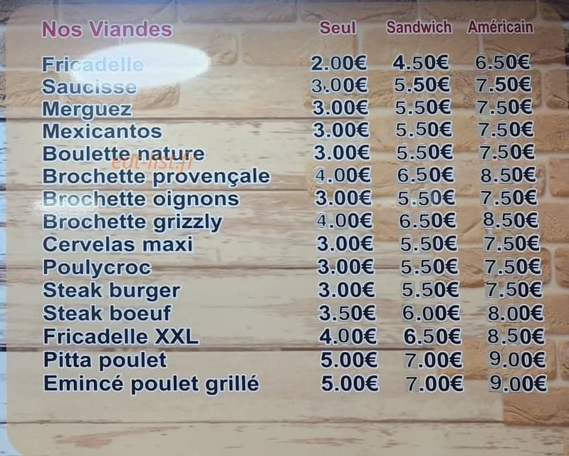 La Friterie Du Rond Point — carte page 2