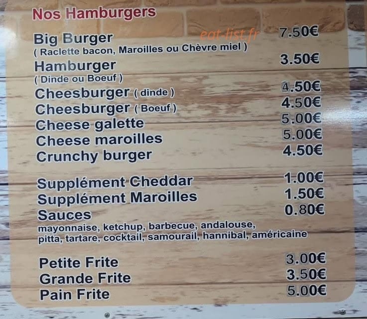 La Friterie Du Rond Point — carte page 4