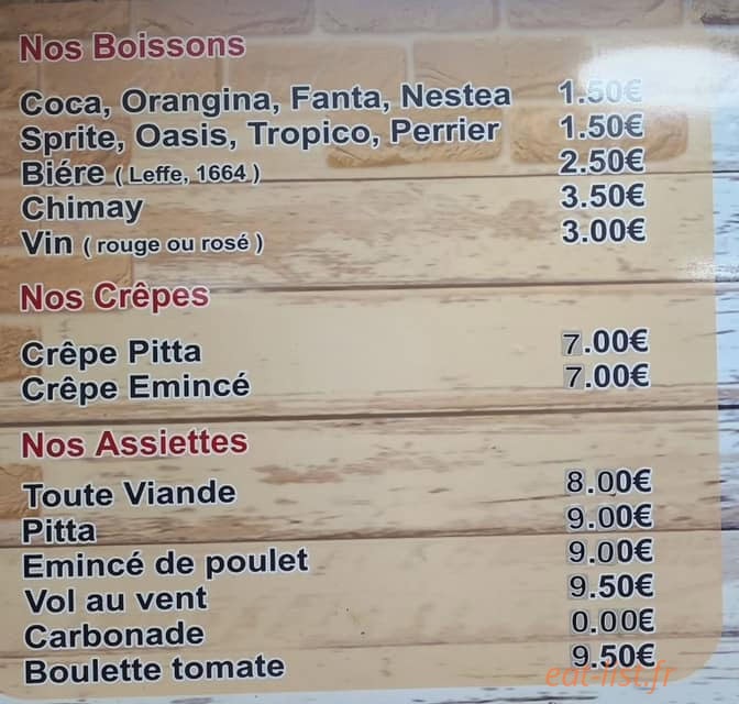La Friterie Du Rond Point — carte page 3