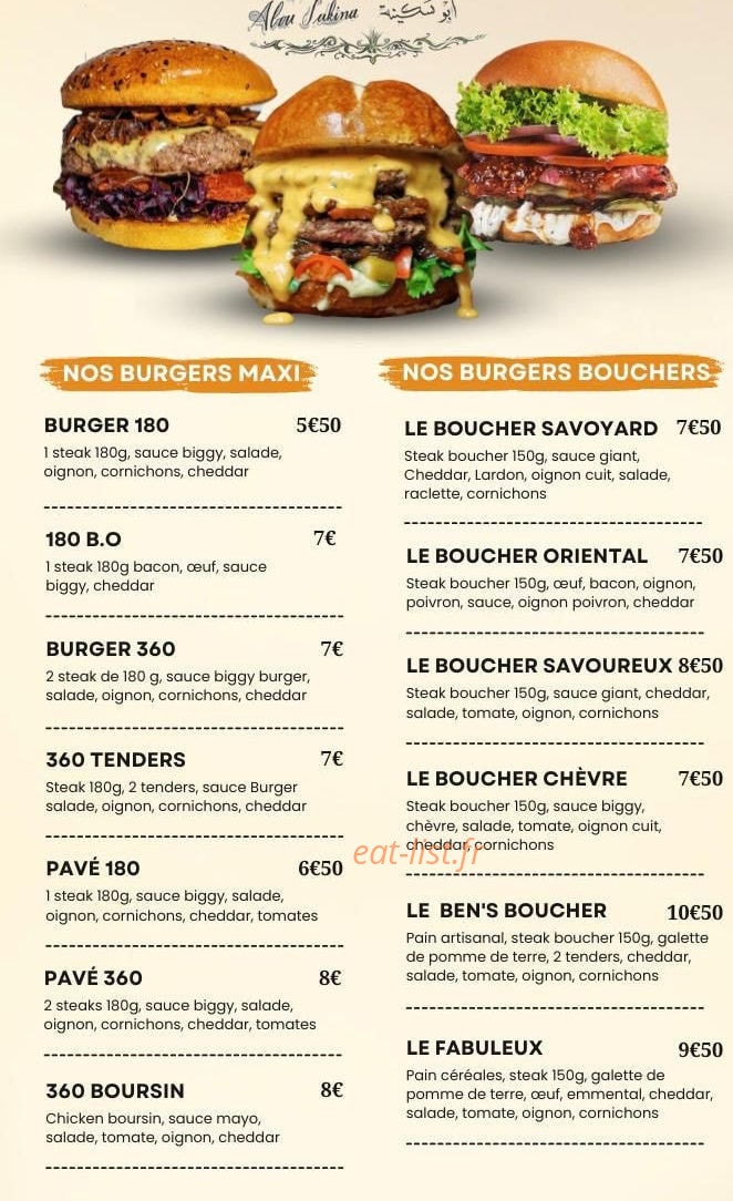 Ben’s burger — carte page 3
