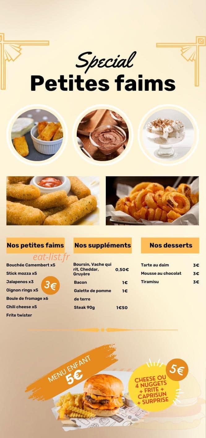 Ben’s burger — carte page 5