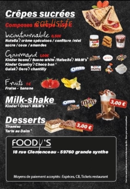 Foody’s — carte page 4