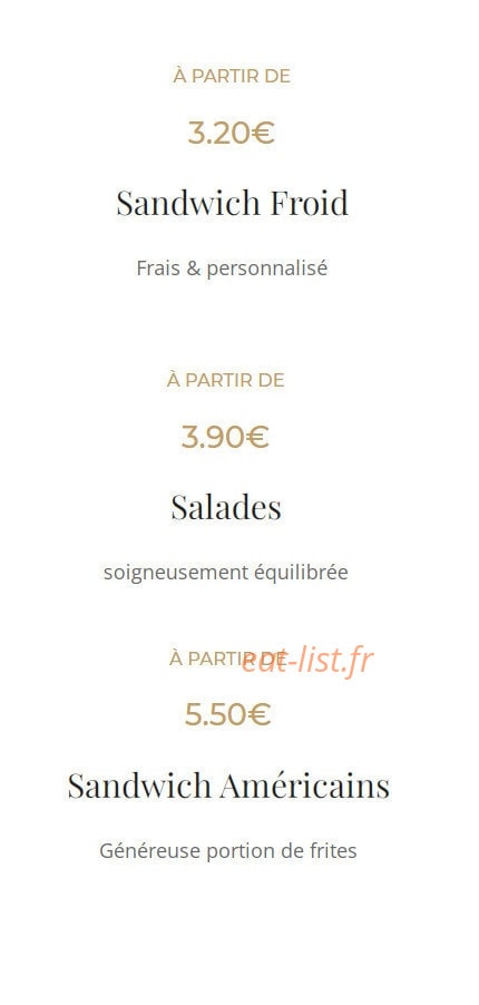 Fourquet's — carte page 1