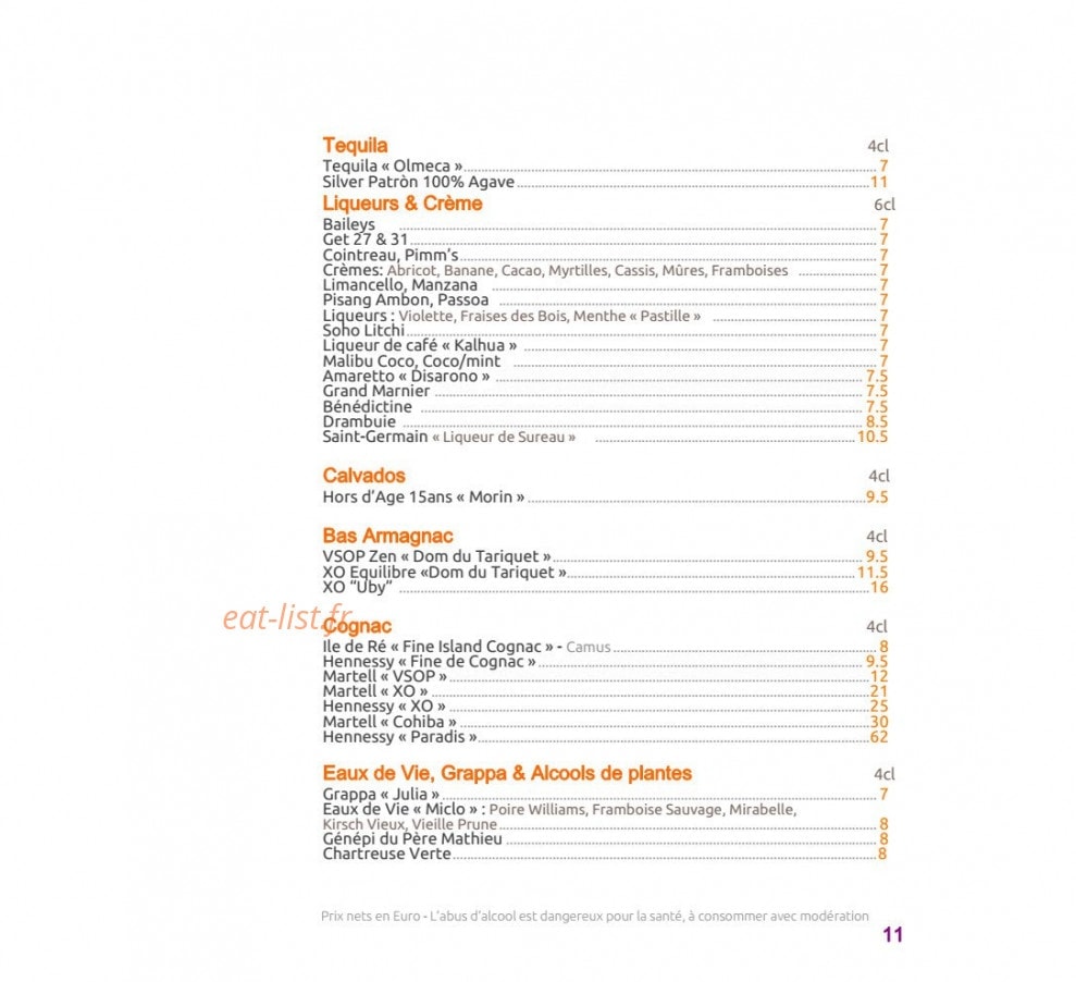 Le Plaza — carte page 15