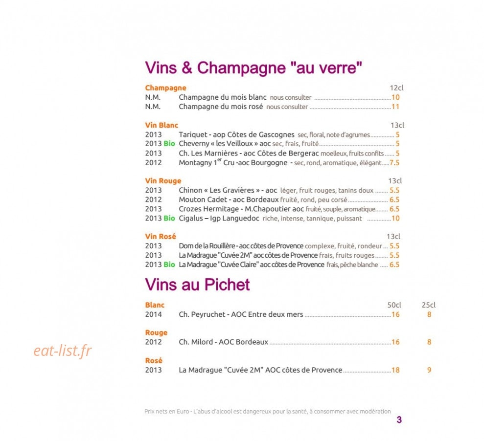Le Plaza — carte page 7