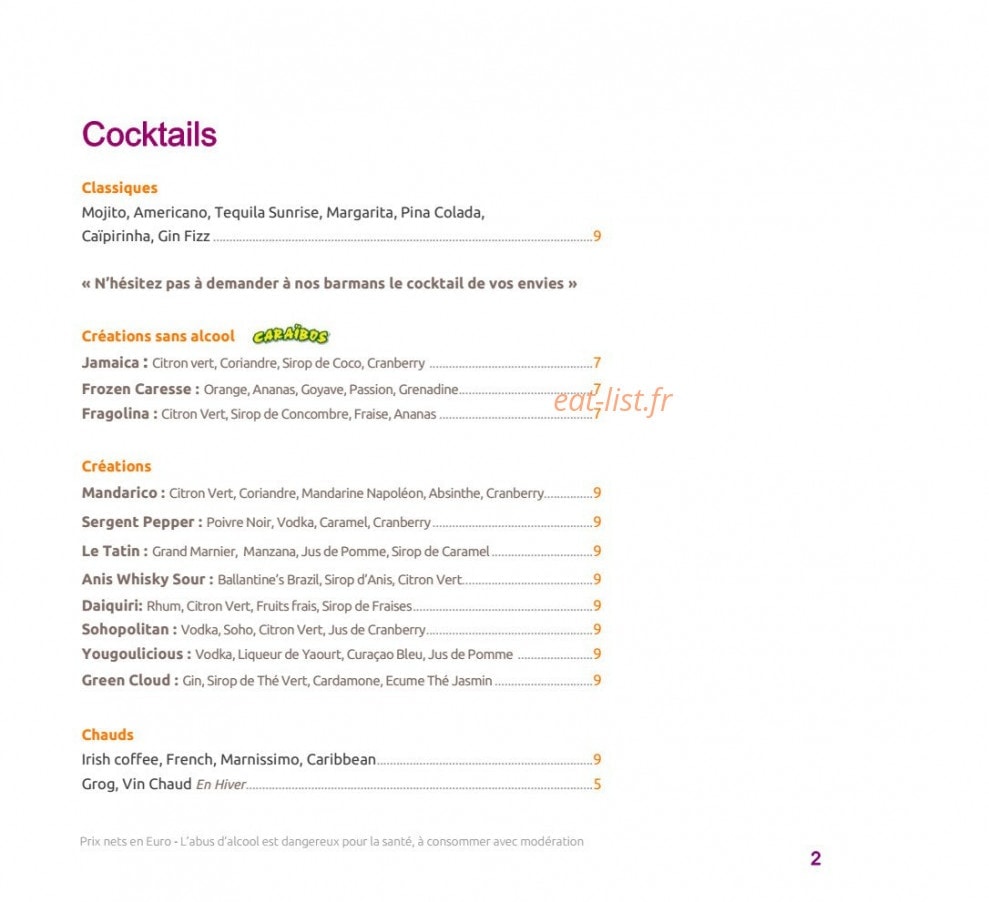 Le Plaza — carte page 6