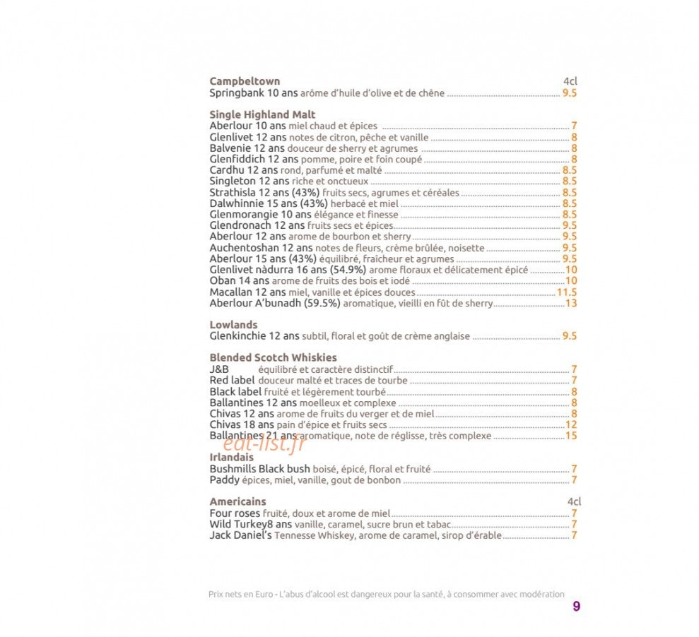 Le Plaza — carte page 13