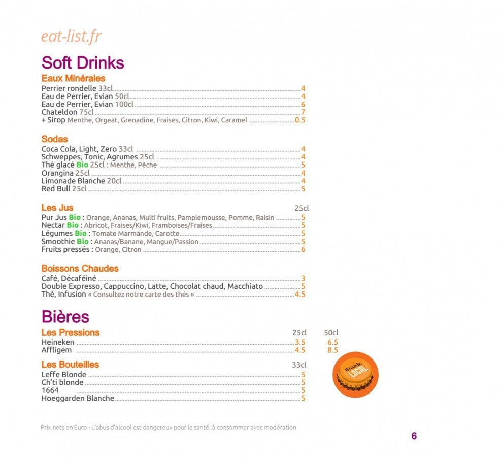 Le Plaza — carte page 10