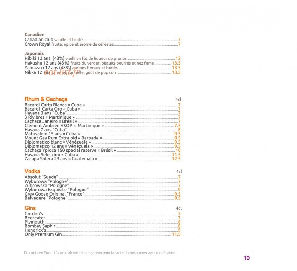 Le Plaza — carte page 14