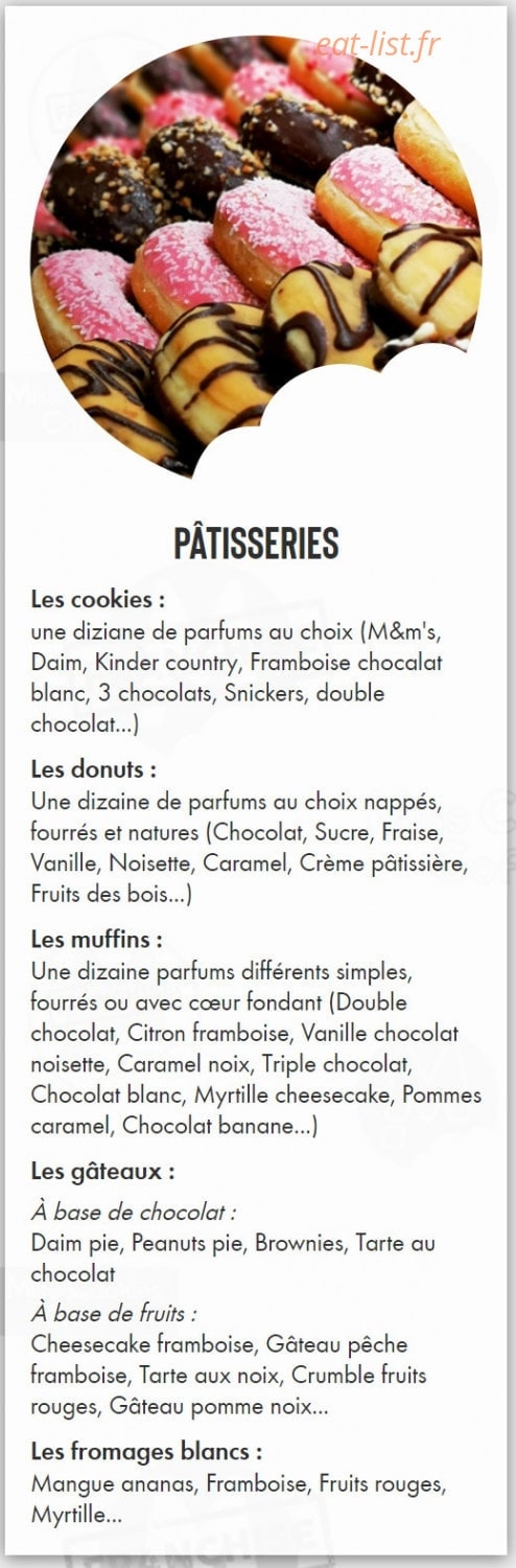 Miss Cookies — carte page 1