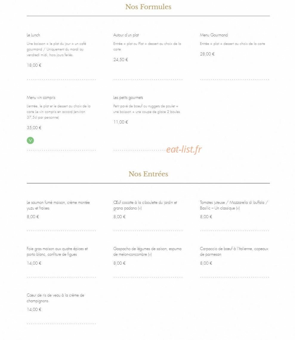 La Terrasse — carte page 1