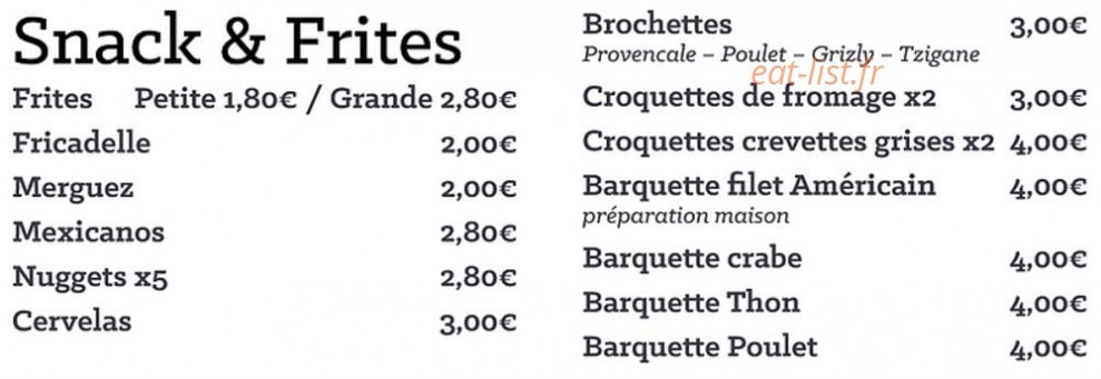 So'délice — carte page 1