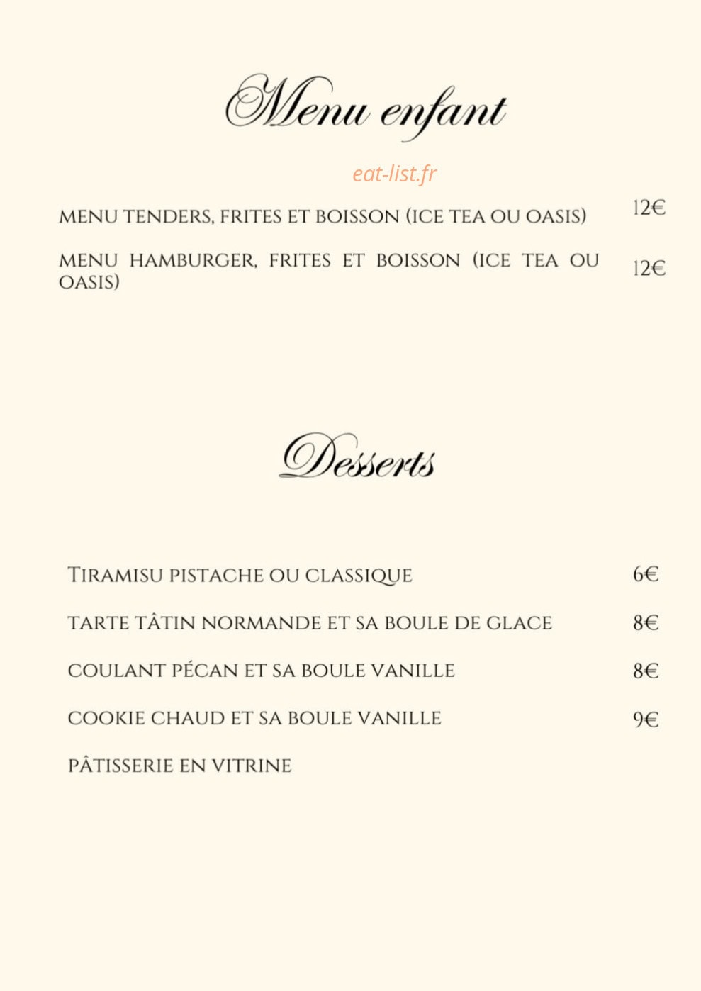 La Perle — carte page 3
