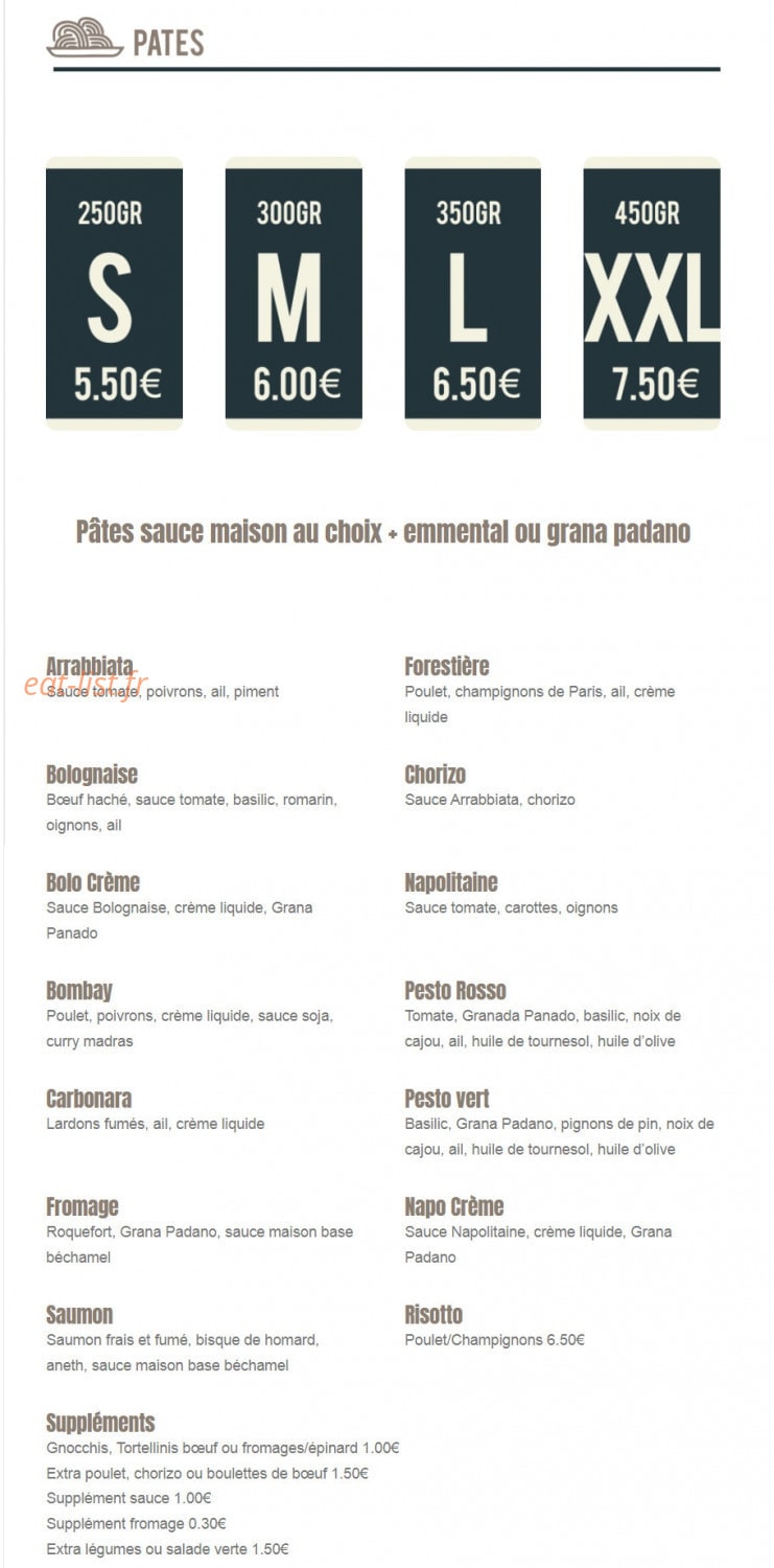 Déjeuner de Saison — carte page 1