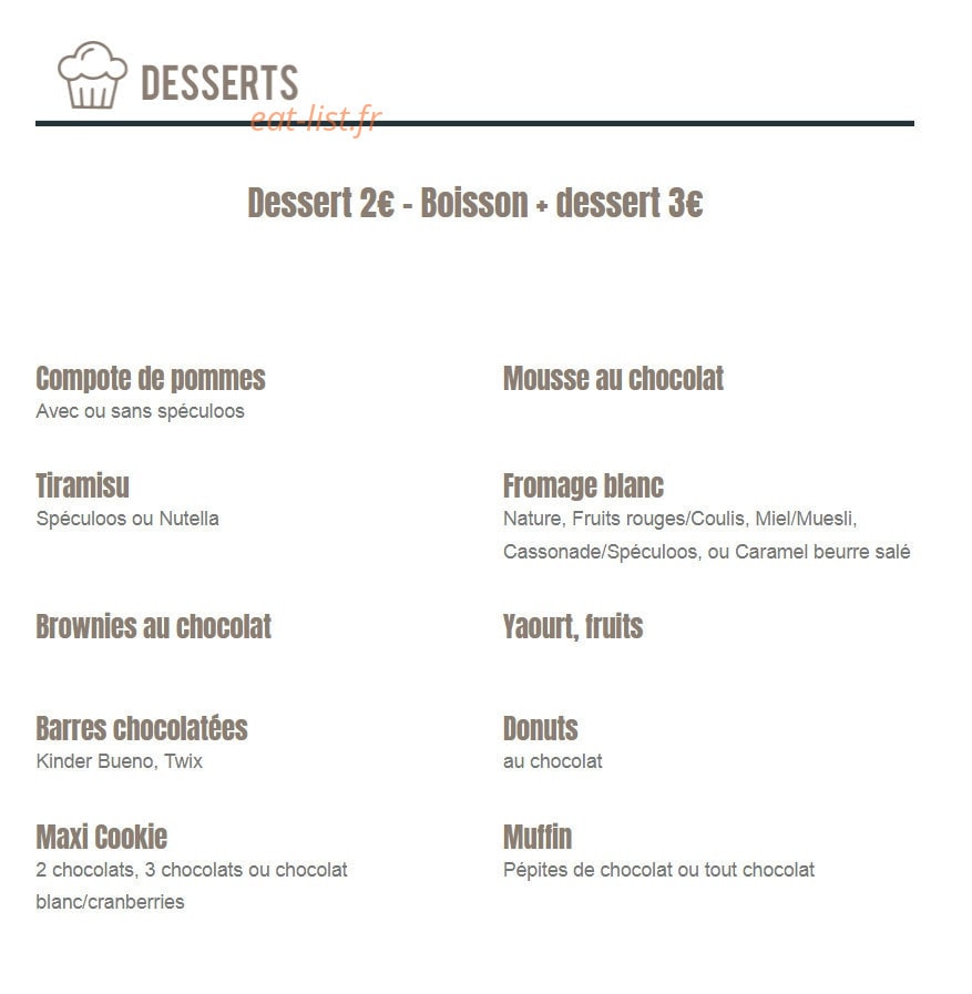 Déjeuner de Saison — carte page 4
