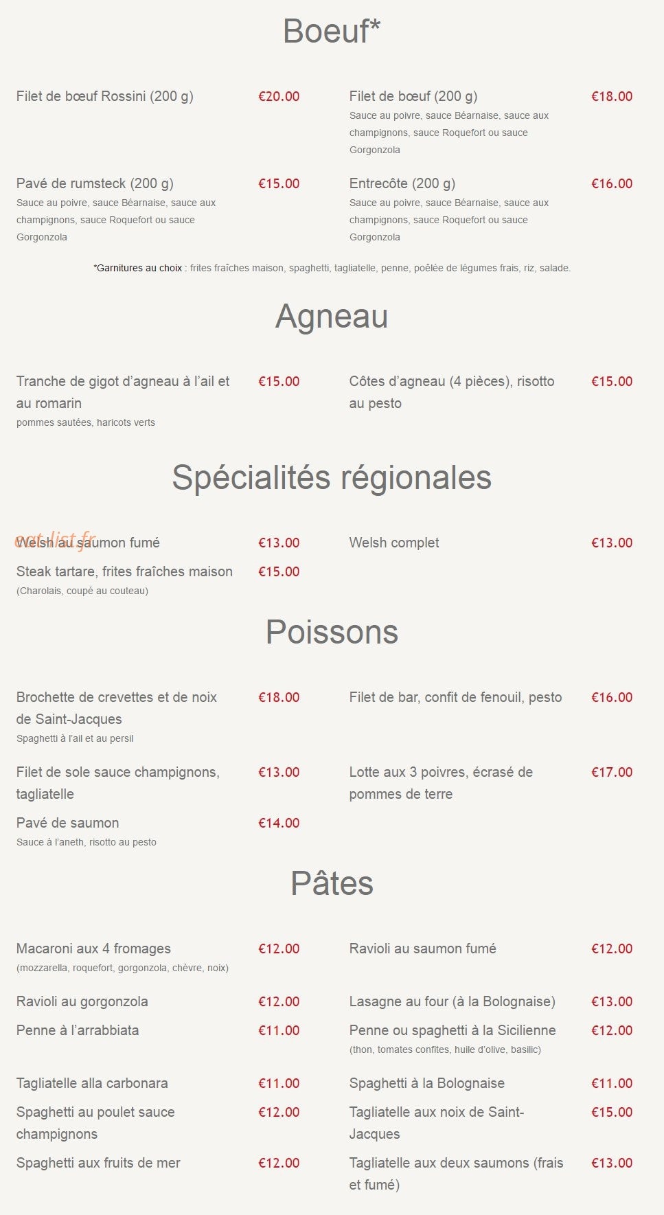 La Casa Bianca — carte page 2