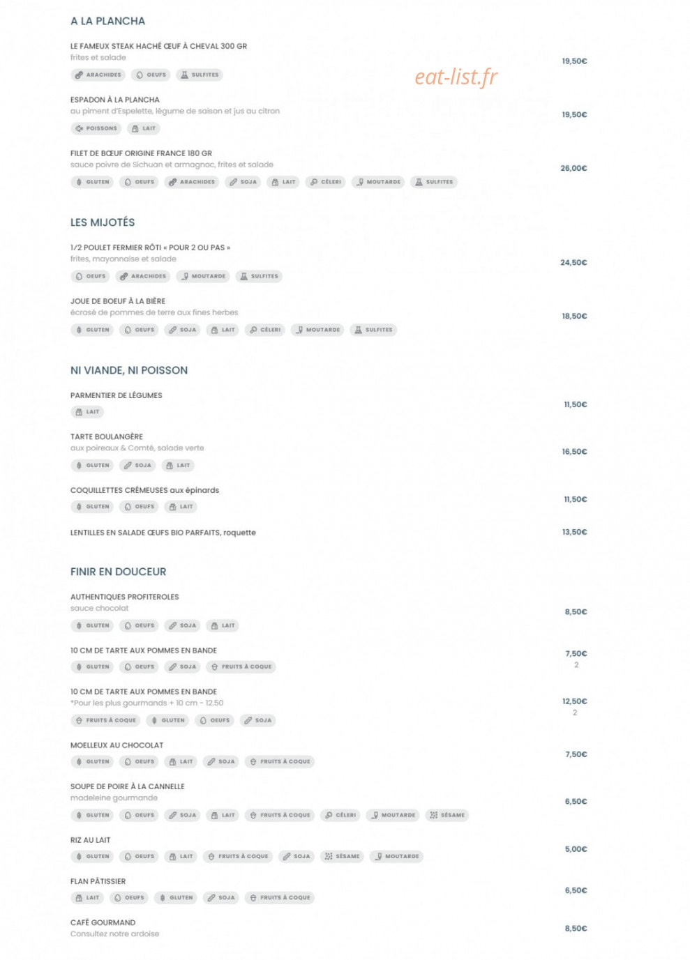 La Flamme — carte page 2