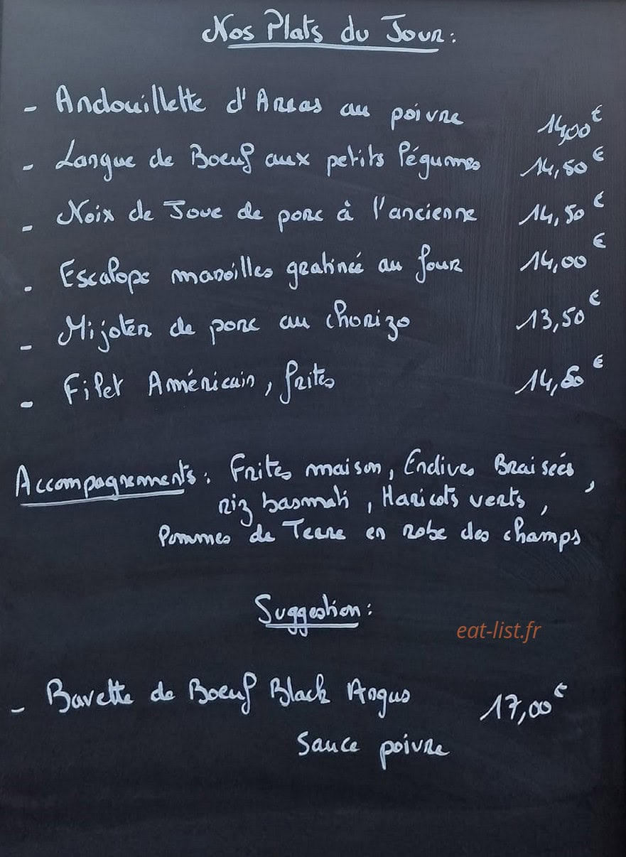 Le Saint Vincent — carte page 1