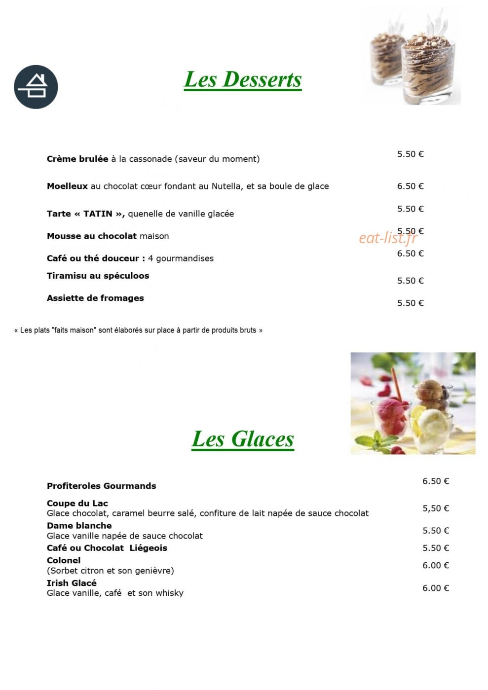 O'berge du lac — carte page 4