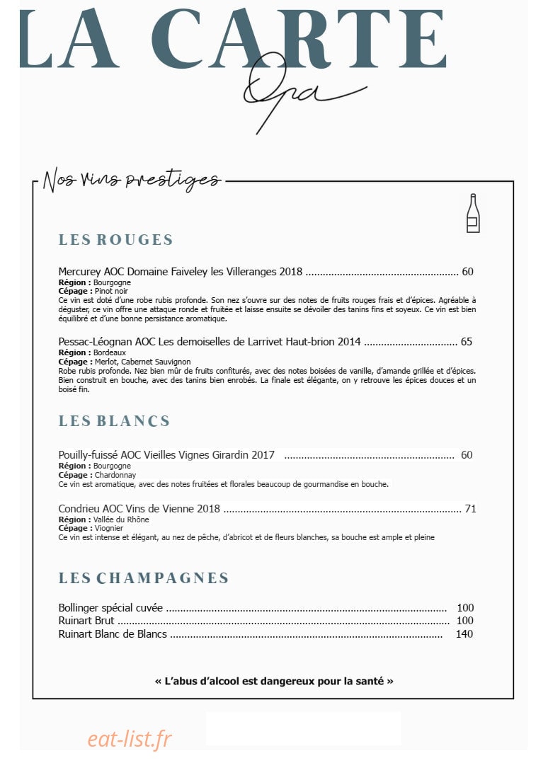 Opa — carte page 7