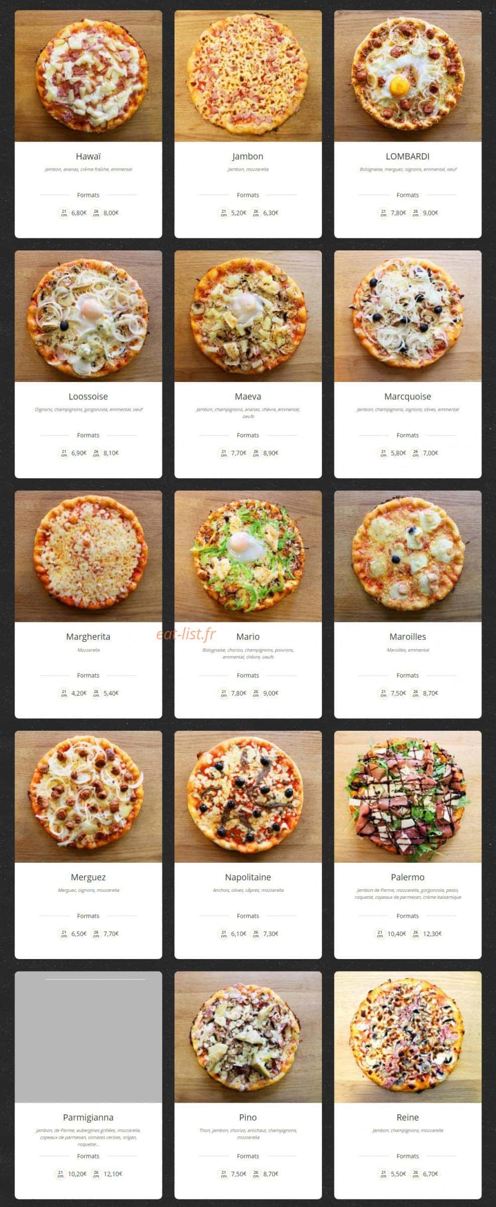 Pizza Zio — carte page 2