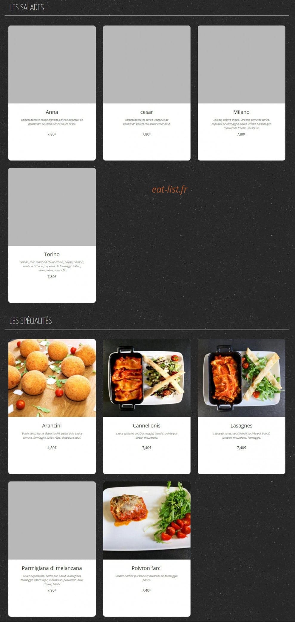 Pizza Zio — carte page 7