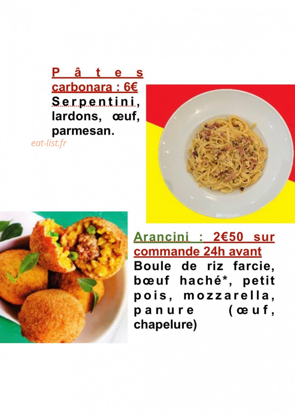 Sicily pizza — carte page 10