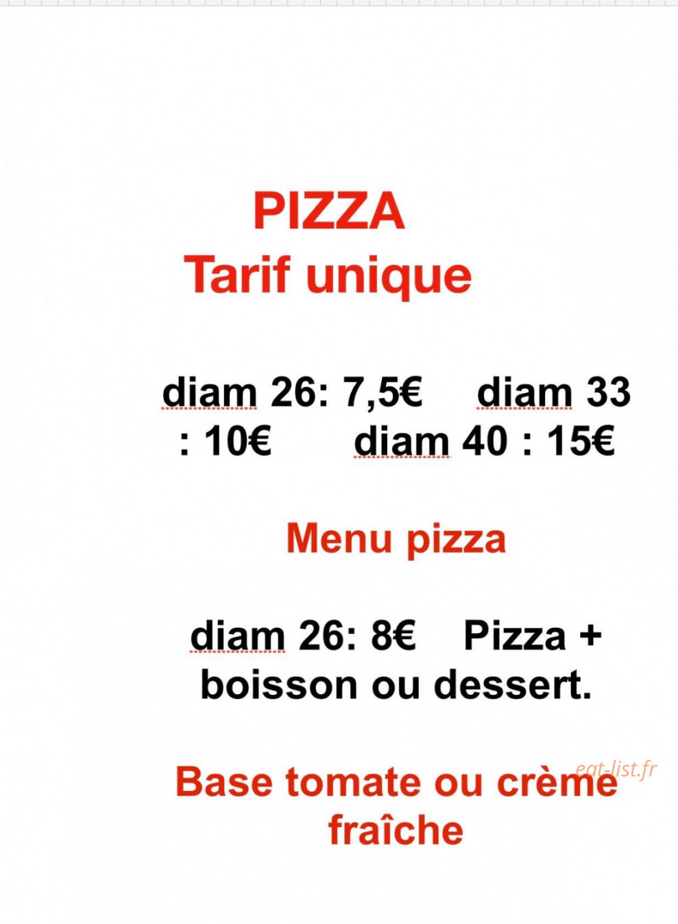 Sicily pizza — carte page 1