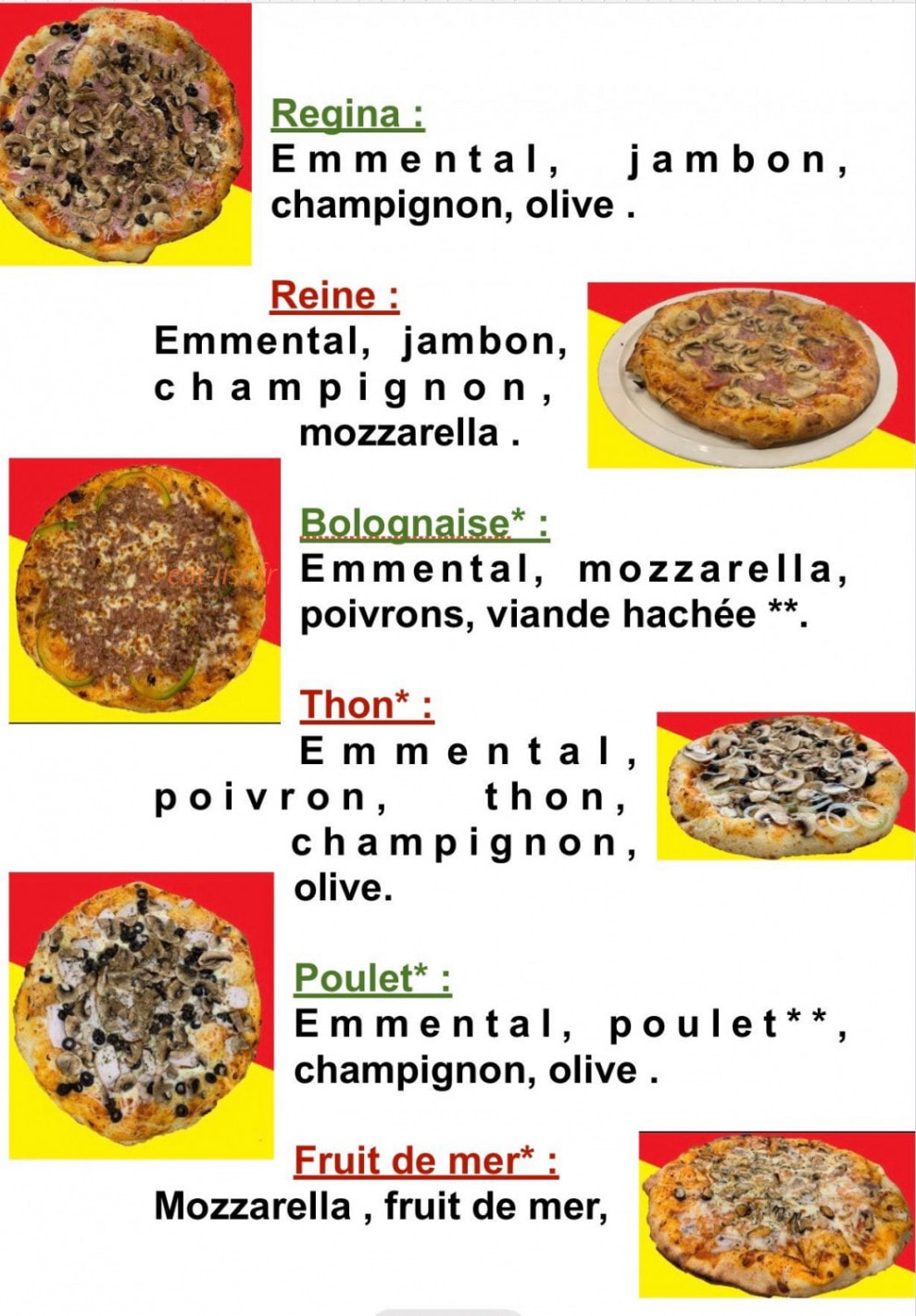 Sicily pizza — carte page 2