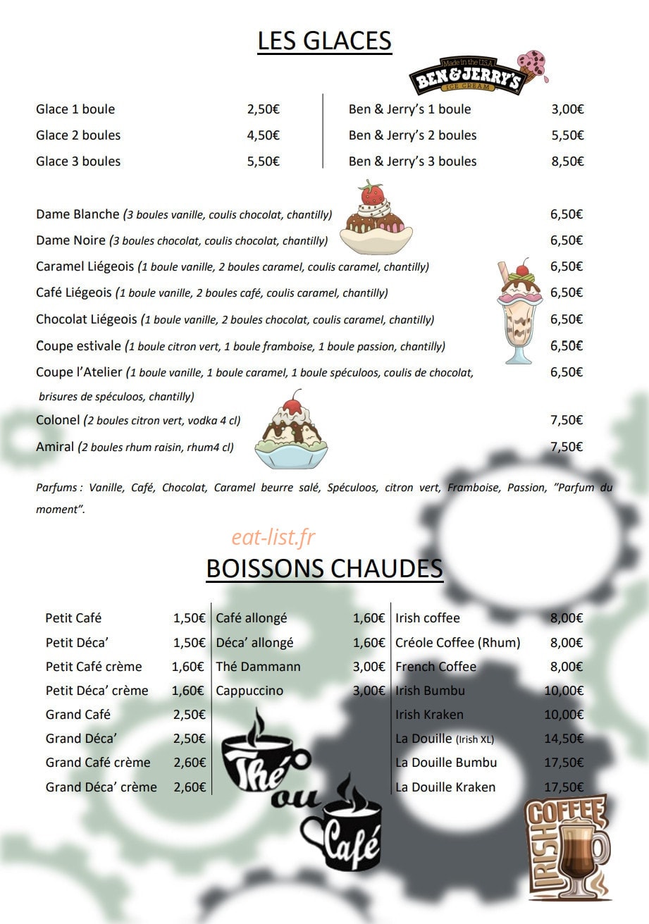 A l'Atelier — carte page 4