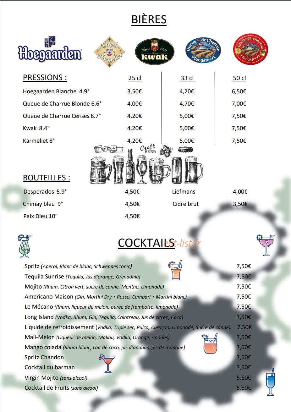A l'Atelier — carte page 3