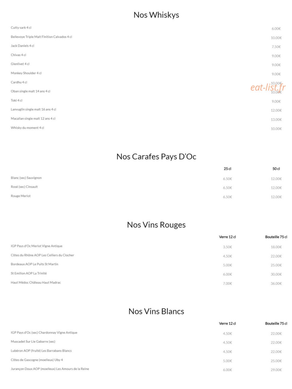 Au Beau Rivage — carte page 4