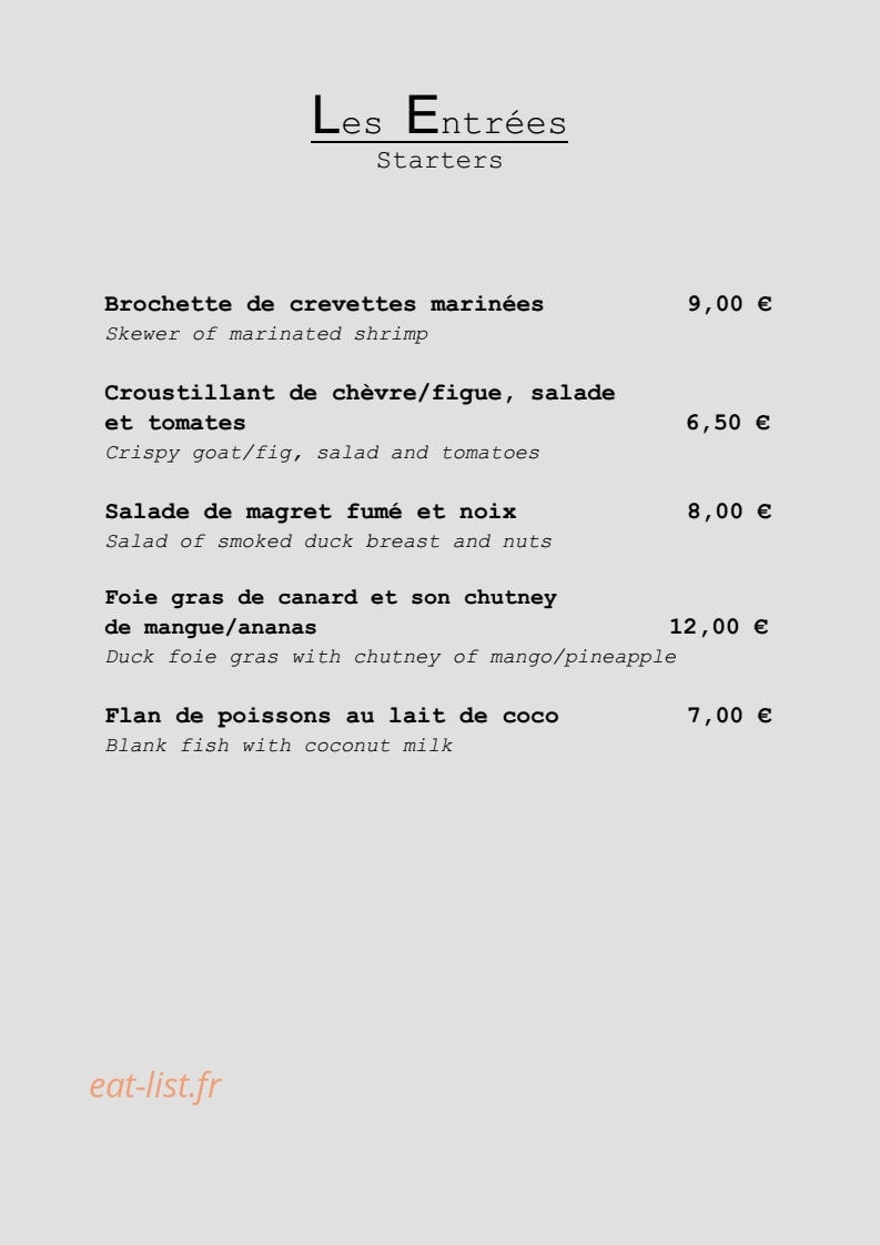 Bistrot Gourmet — carte page 5