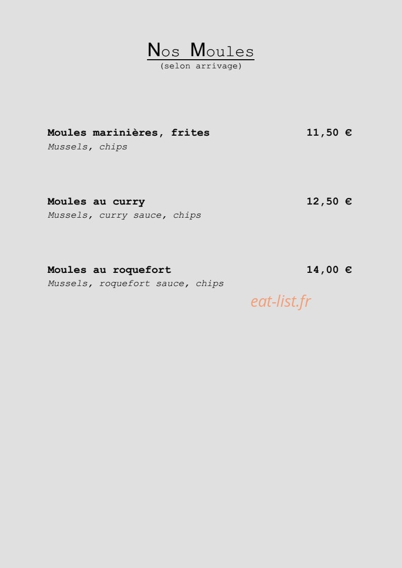 Bistrot Gourmet — carte page 7