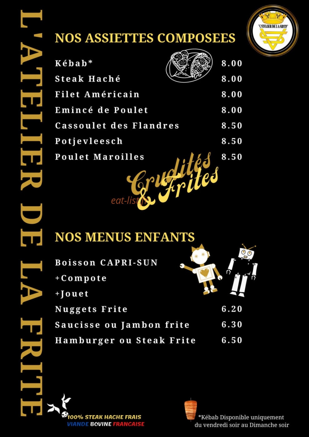 L'atelier de la frite — carte page 7