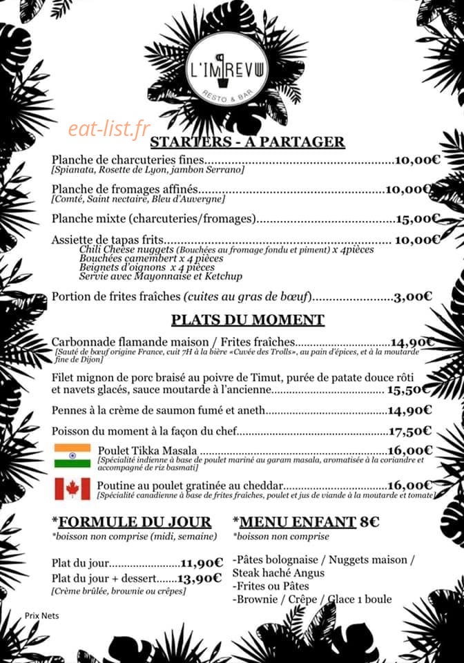 L'imprévu — carte page 2