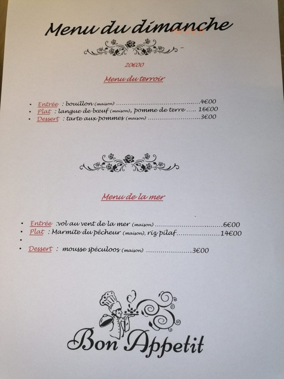 Le Père Tranquille — carte page 6