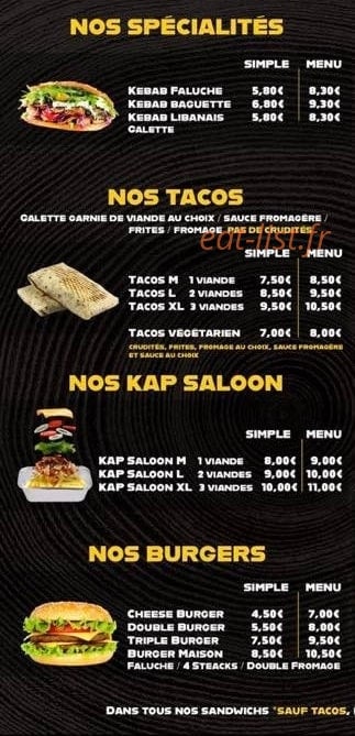 O'Kebab — carte page 2