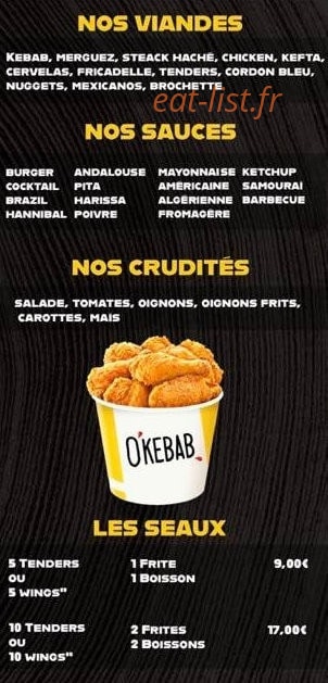O'Kebab — carte page 5