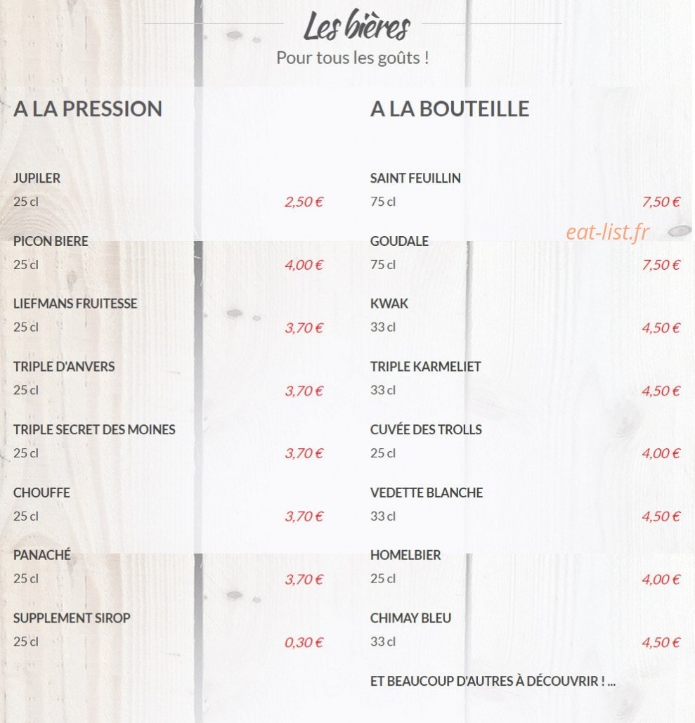 L'Estaminet De L'Allumette — carte page 3