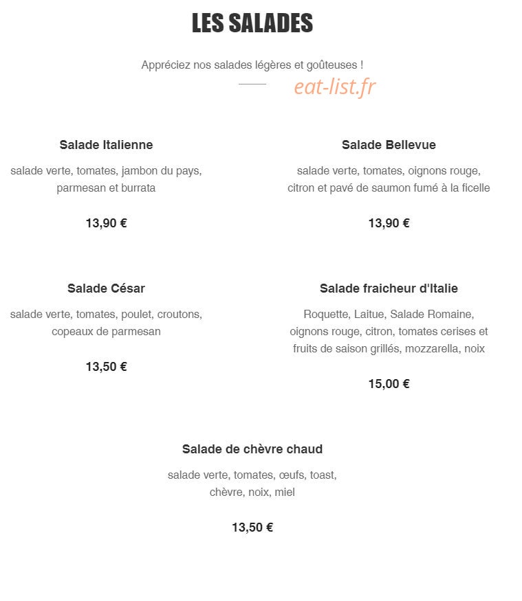 A Bellevue — carte page 8