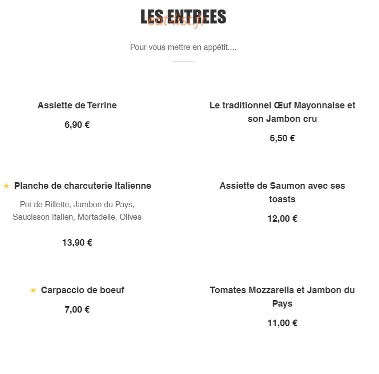 A Bellevue — carte page 1